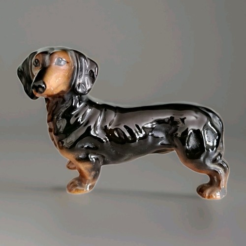 Vintage porcelain dachshund - vintage,