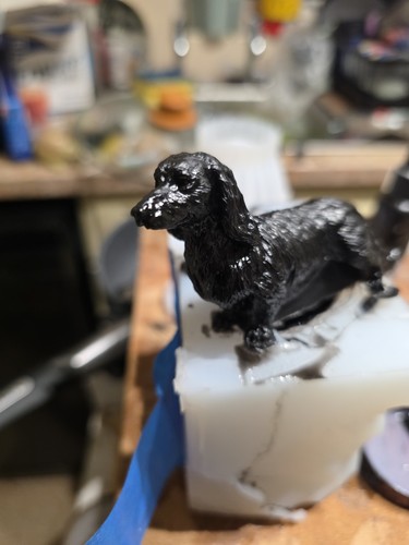 Resin dachshund sausage - dachshund, in