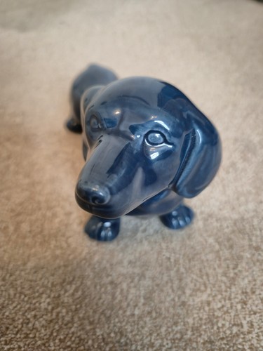 Dachshund figurine porcelain - dachshund,
