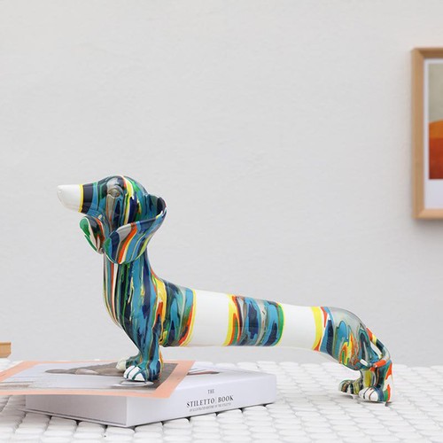 Dachshund dog resin art - dog,